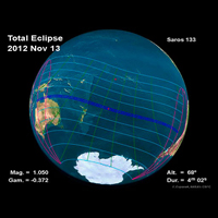 Eclipsa totala de Soare din 13 noiembrie 2012
