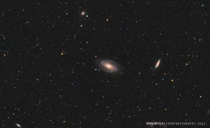 Galaxiile M81 şi M82 Canon 50D prin refractor William Optics 90mm(F=430mm), montură Celestron CGEM, 20x300”+4x480”, ISO800