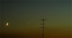 Venus, Jupiter si Luna